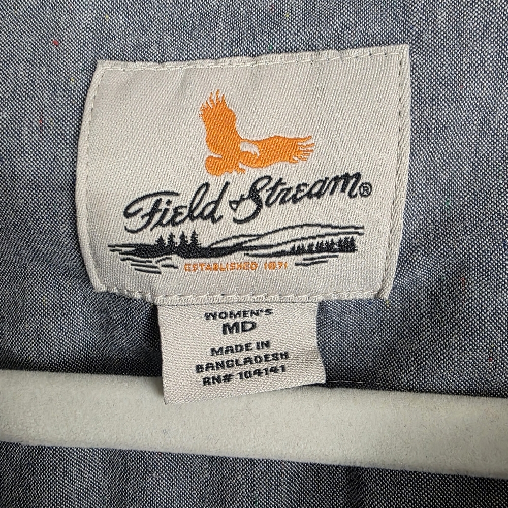 Field & Stream Button Down Roll Tab Shirt Dress - Picture 2 of 6